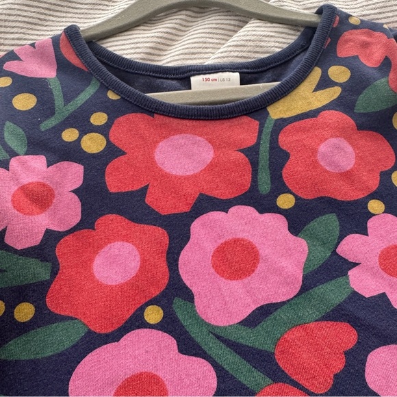 Hanna Andersson Pink and Orange 100% Cotton Long Sleeve Sundress - Picture 8 of 9